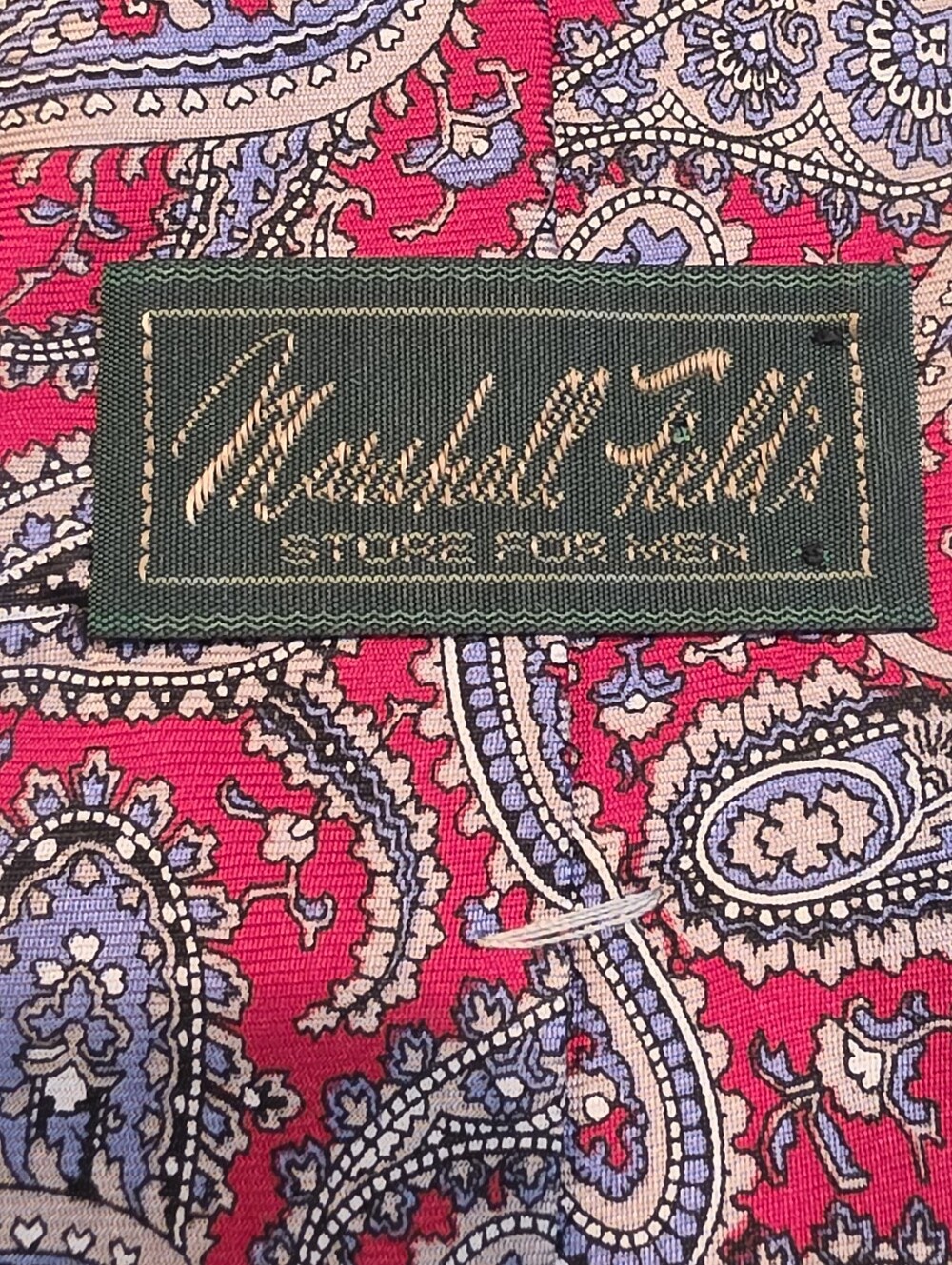 Marshall Field Paisley Silk Tie in Bright Pink and Lavender